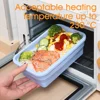 4PS Collapsible Food Storage Containers with Lids & Vent,, Kitchen Stacking Silicone Collapsible Meal Prep Container Set for 5