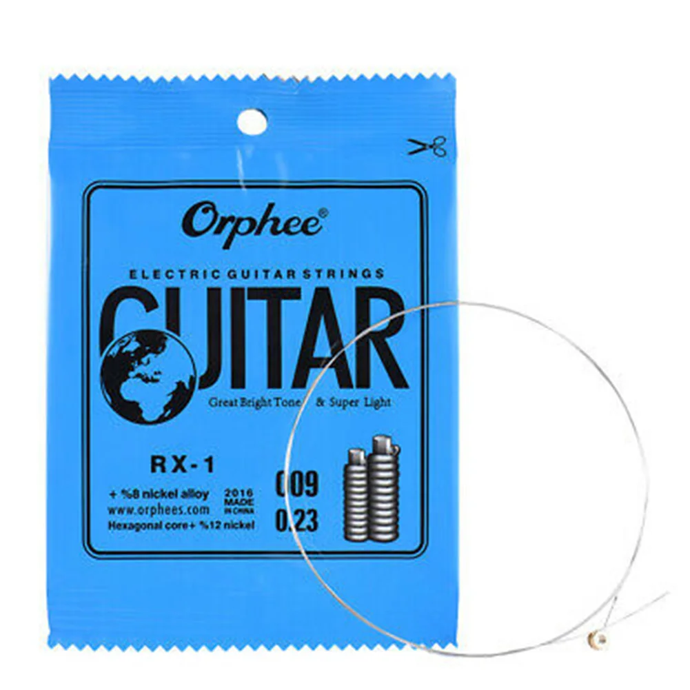 10 Stück einzelne Gitarrensaiten als Ersatz für E-Gitarre, 1., 2., 3. E-Saite (.009), Nickellegierung, superleichte Saiten – Detail 2
