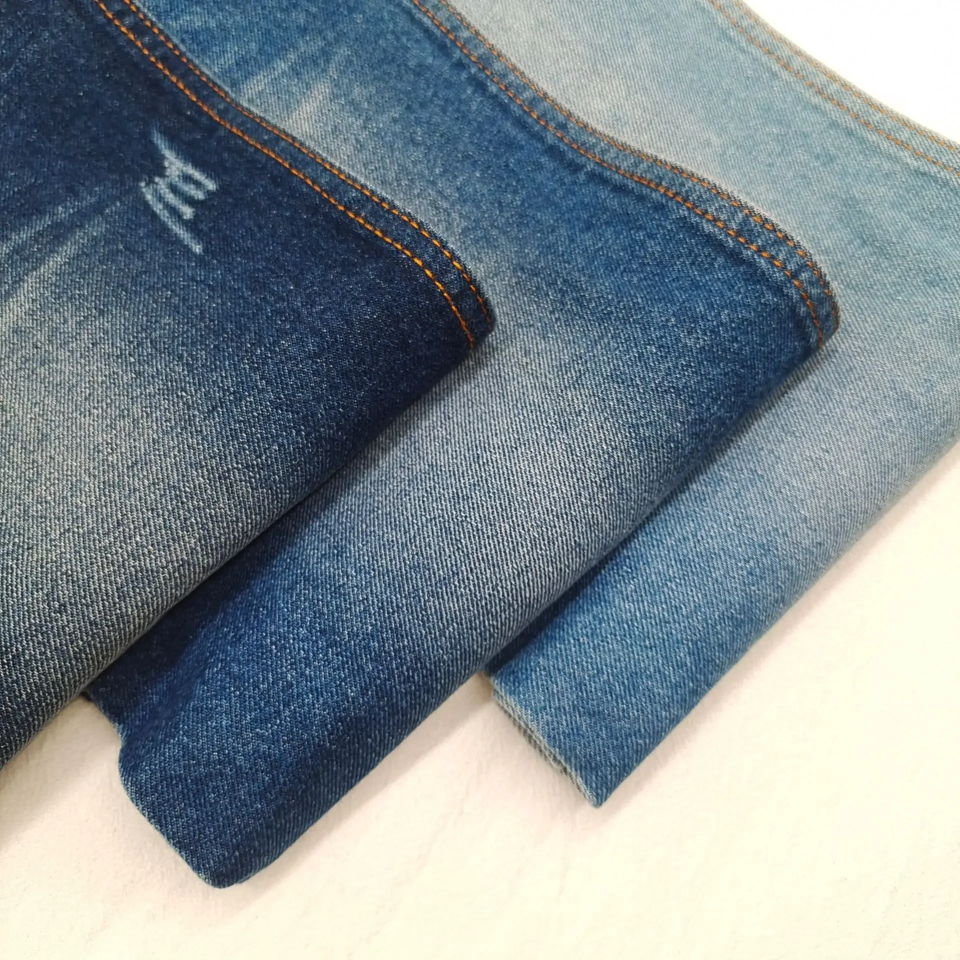 10-Ounce Cotton Denim Fabric Spring/Autumn Style No Stretch Clothing Jeans Material Straight Hair Full Size 10*10