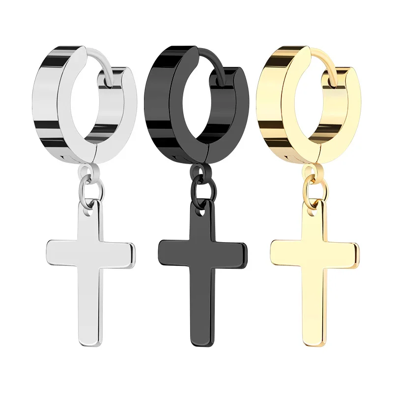 Prushia Cross Huggie Earring/Clip-On Earring Multicolor One Size