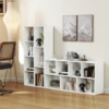 7-Cube Bookcase, Vertical or Horizontal Freestanding Bookshelf w/ 7 Compartments