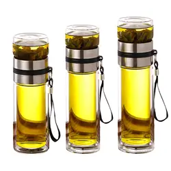 Premium Double - Layer Glass Tea Infuser Tumbler with Tea Filter - 500ml
