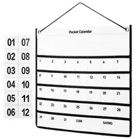 Calendar Storage Bag Wall Mounted Pouch Office Desk Bags Non-woven Fabric Hanging 1