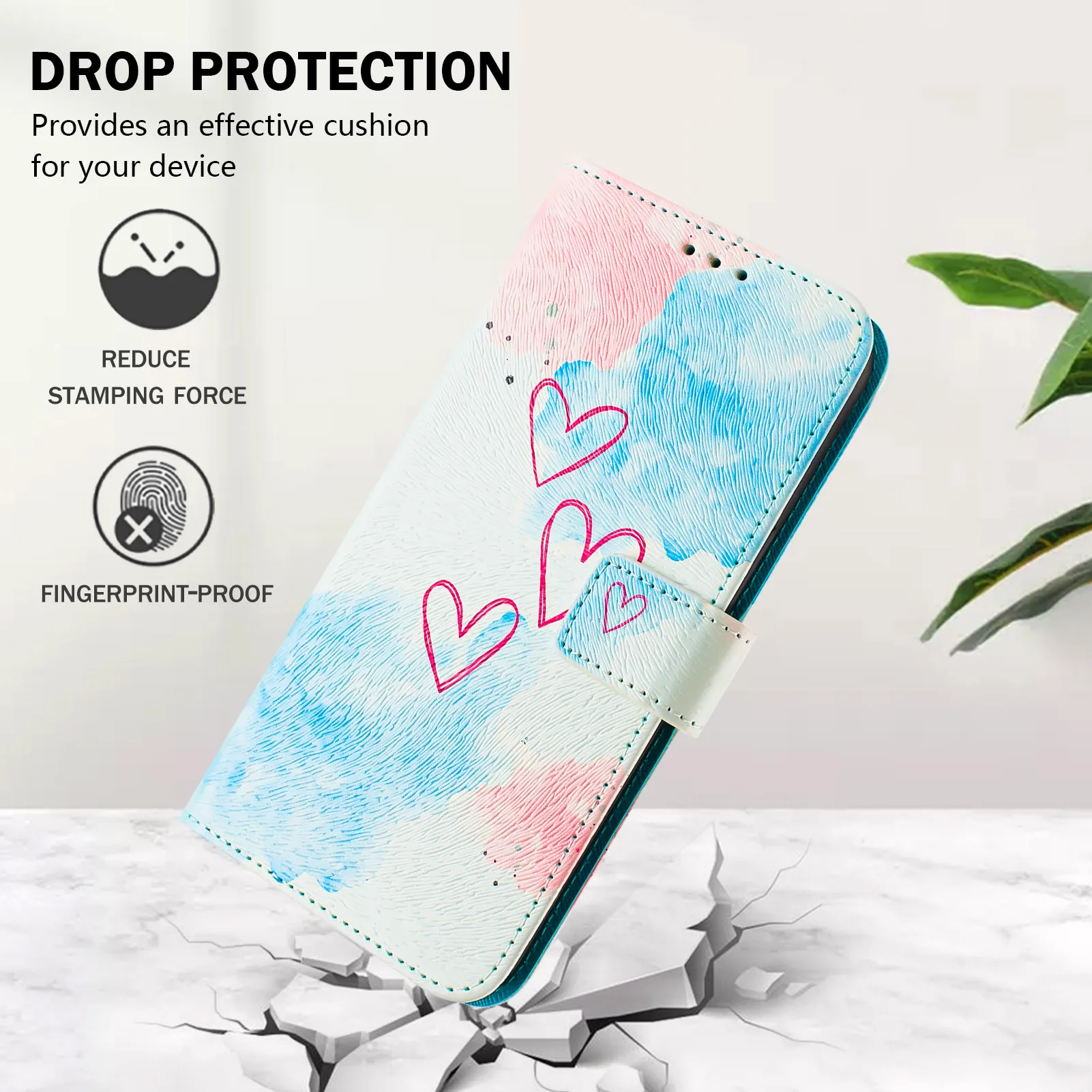 Cartoon Leather Wallet Phone Case - Flip Design Cover