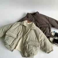 Manteau en coton pour enfants, nouveau Style d'hiver 2021, vêtements amples et épais en coton, vêtements d'hiver pour bébés, veste en coton, haut tendance 3