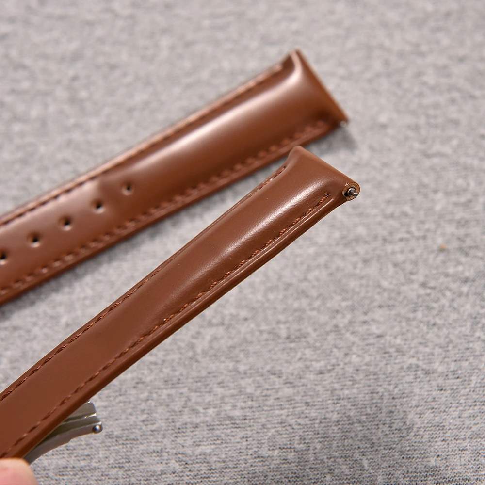 Elegant Handmade Leather Quick Release Watch Strap - Premium Replacement Band