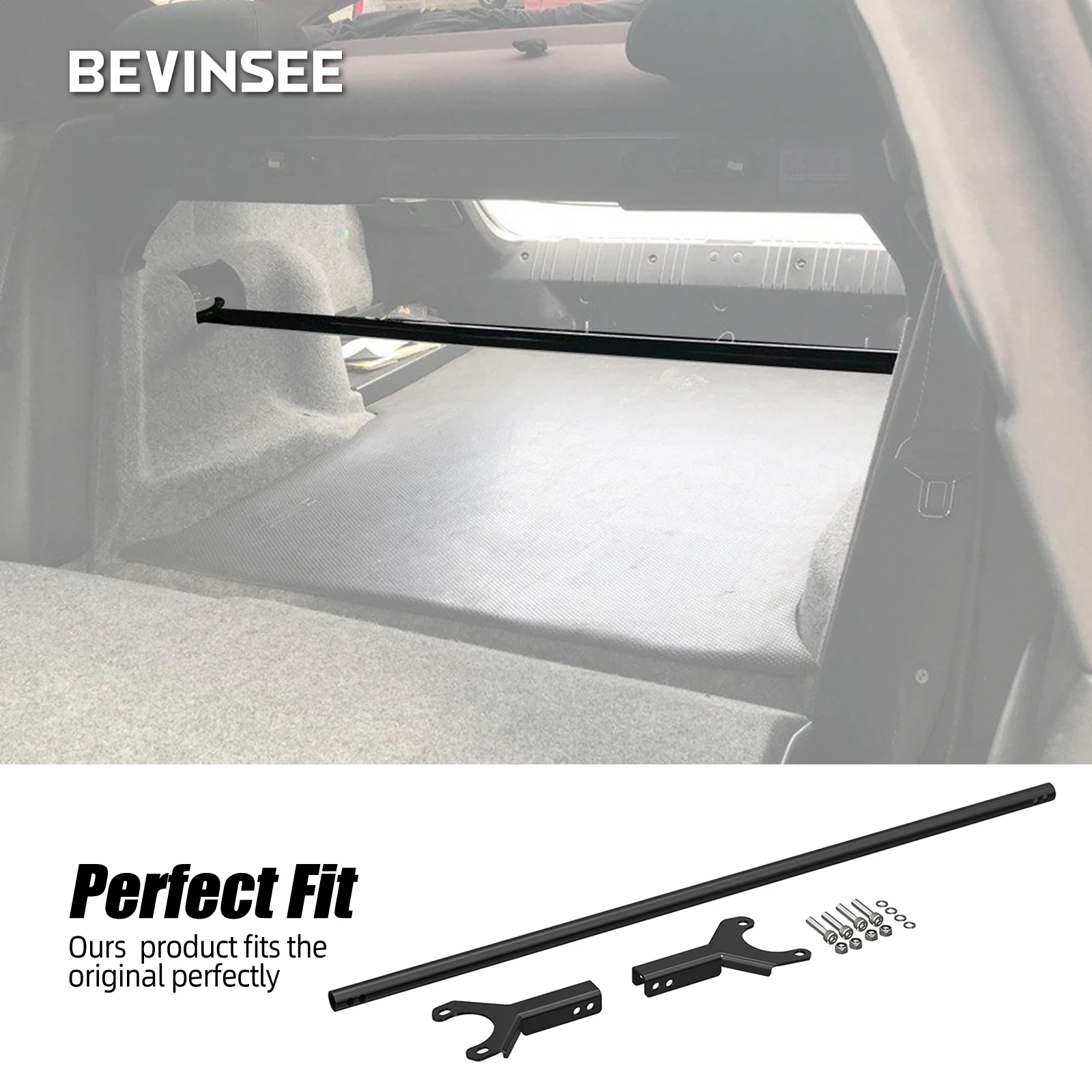 BMW E46 323i 323ci 325i 325ci 328i 328ci 330i 330ci 1999-2006 BEVINSEE Rear Strut Brace Bar Anti-Roll Sway Bar