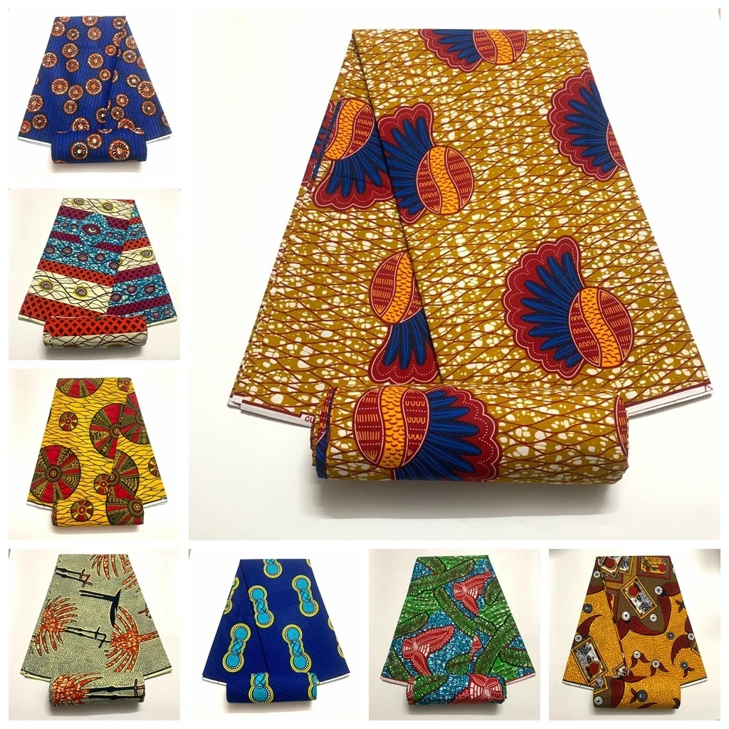 

2024 New Guaranteed Veritable African Real Wax Prints Fabric 100% Cotton Batik Nigeria Women Style Ankara Wax Fabric Soft Pagne