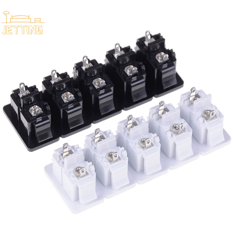 AC250v 2.5a iec320 c8 male 2 pins power inlet socket connector 5Pcs electrical power socket electrical sockets