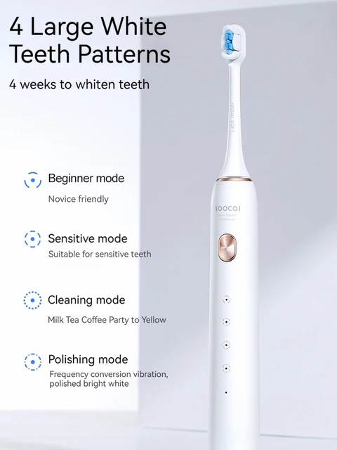 SOOCAS X3S Sonic Electric Toothbrush 180 Days Battery Life Smart Ultrasonic Tooth Brush Cleaner Adult Automatic IPX8 Waterproof 5