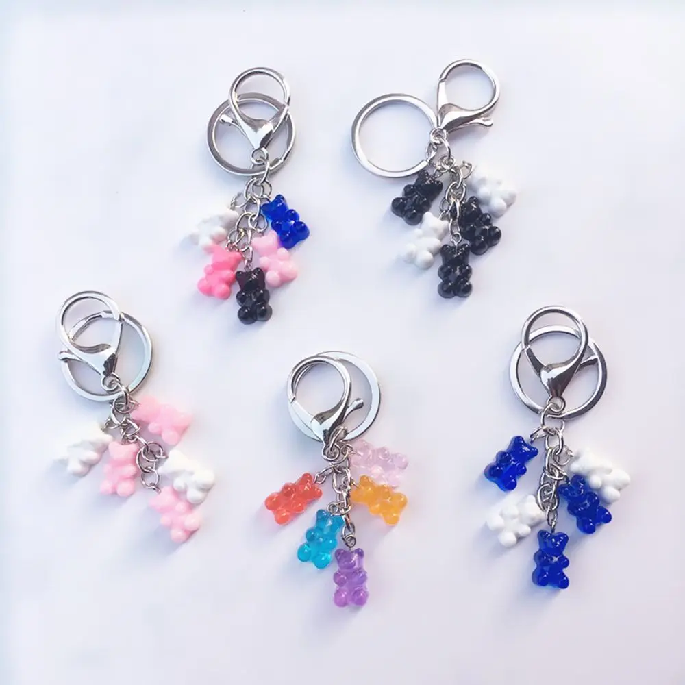 Regalo Gommoso Multicolore Carino Colorato Per Le Donne Orso Accessori Moda Portachiavi Gioielli Portachiavi