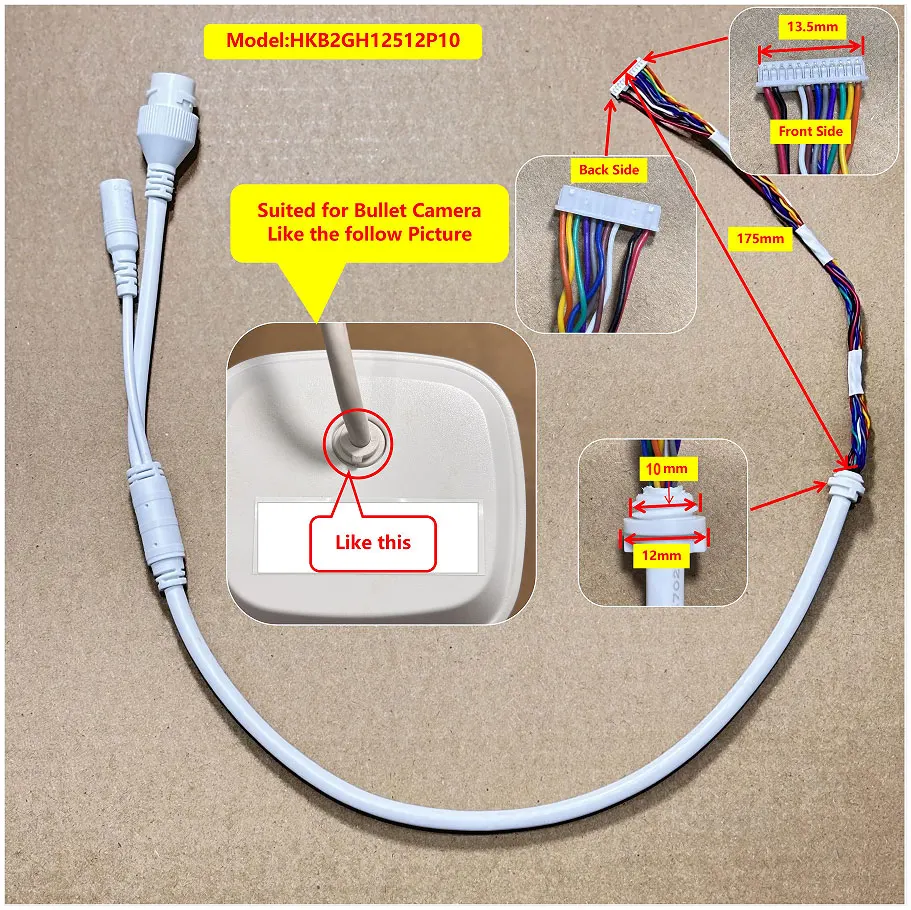 Ethernet Lan Cable PoE RJ45 Network Cable 12 Pin 10 core For Dome ...