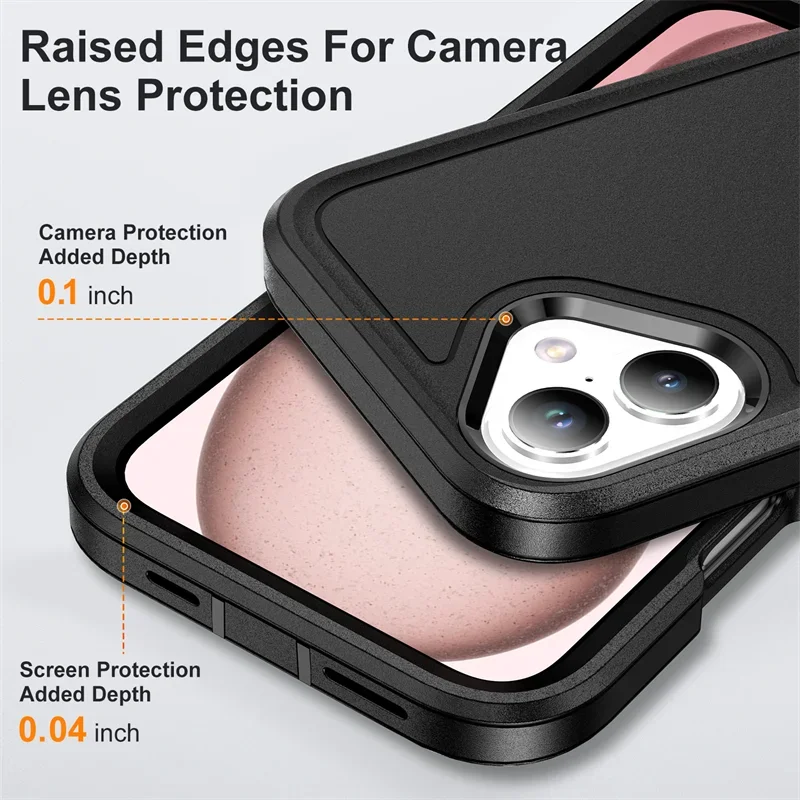3 in 1 Hybrid Heavy Duty Armor Belt Clip Phone Case for IPhone 12 13 14 15 16 Pro Max XR 8 7 Plus SE Otter Case Box Back Cover_voghion.com
