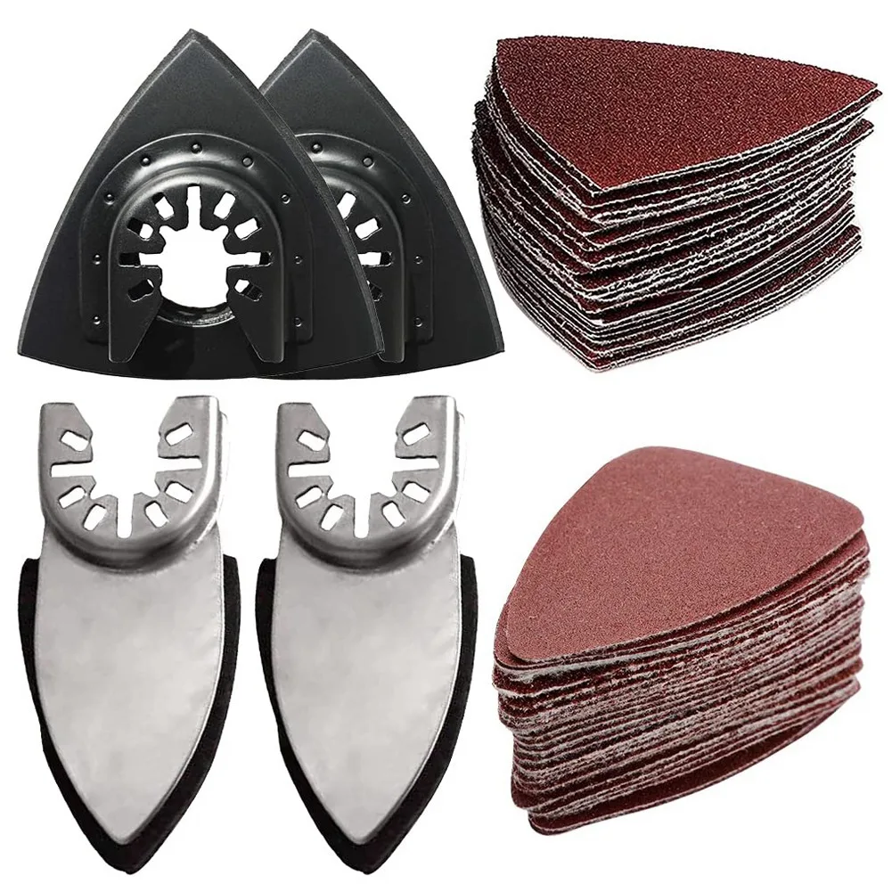 

54Pcs Oscillating Tool Detail Sanding Pads Kit with Sanding Pads Sandpaper, for Wood/Plaster Other Polish Sanding