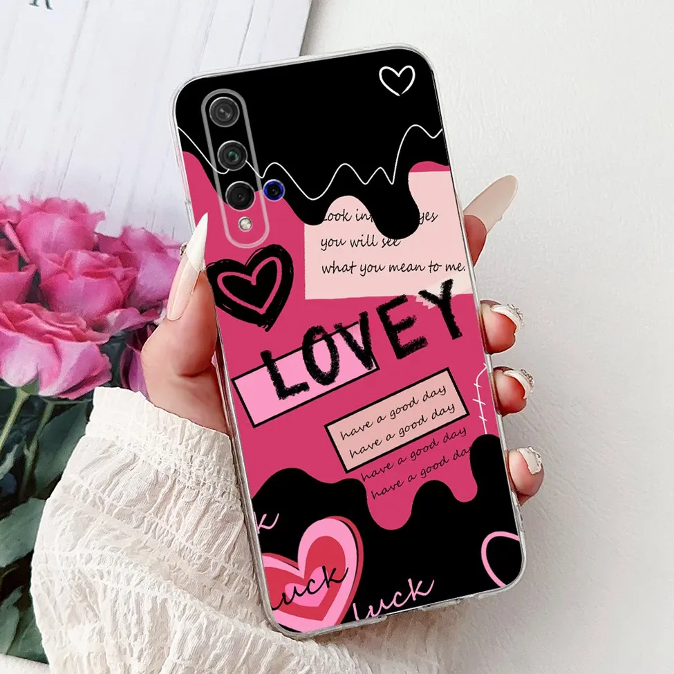 Cute Cat & Floral Design Phone Case for Huawei Honor 20/Nova 5T