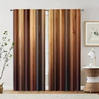 2pcs, Curtains&Drapes Abstract woodblock printing Versatile 100% Polyester (without rod) Holiday for Living Room, Bedroom, 2