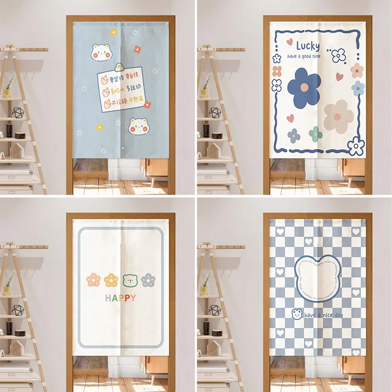 Cute Bear Tenda Di Stoffa Coreana Tenda Per Camera Da Letto Per Uso Domestico Tenda Da Bagno Mezza Tenda Da Cucina Tenda Da Appendere Tenda Divisoria
