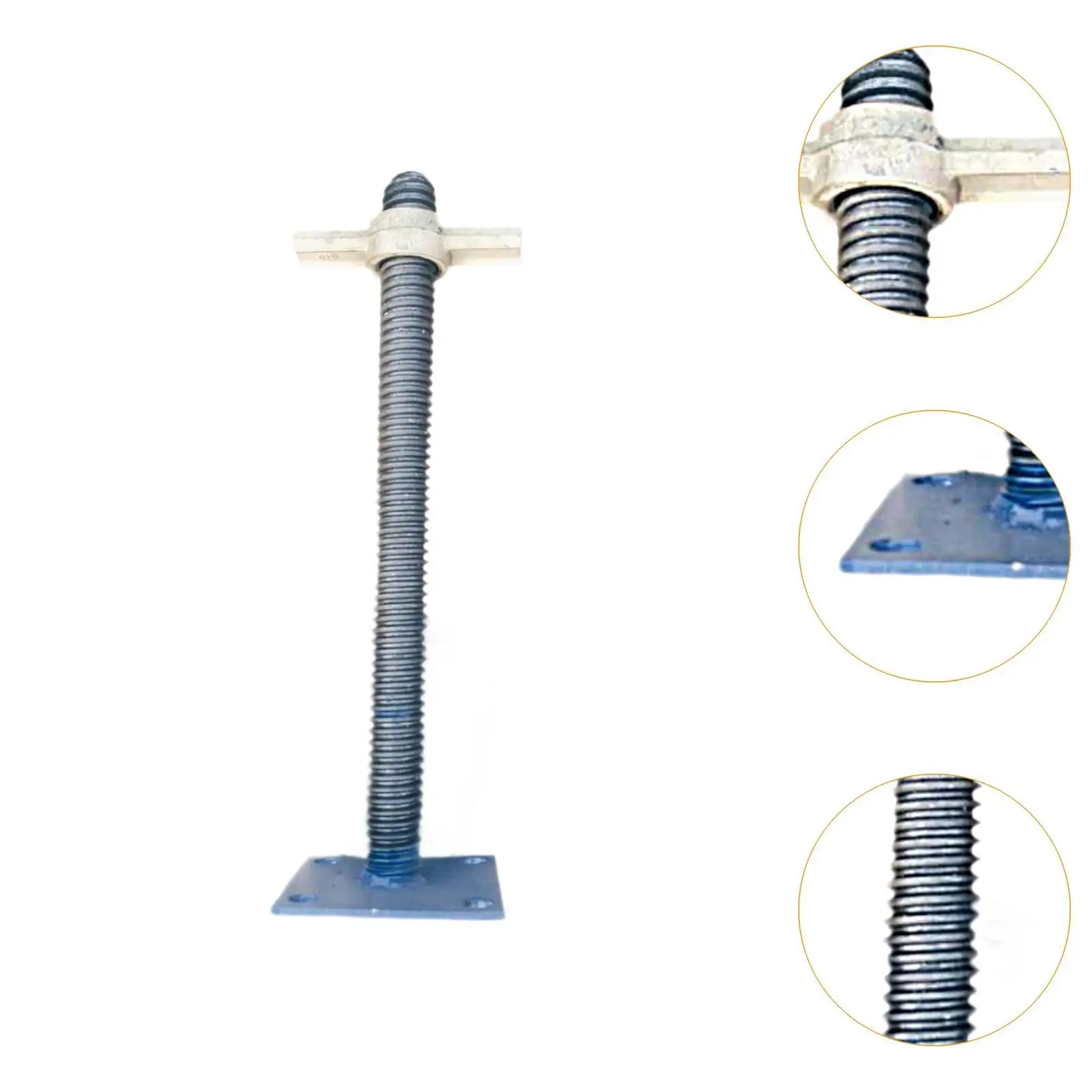 Scaffold Adjustable Leveling Jack Screw with Base Plate Strong for Scaffolding Steel Good Stability Building Supplies