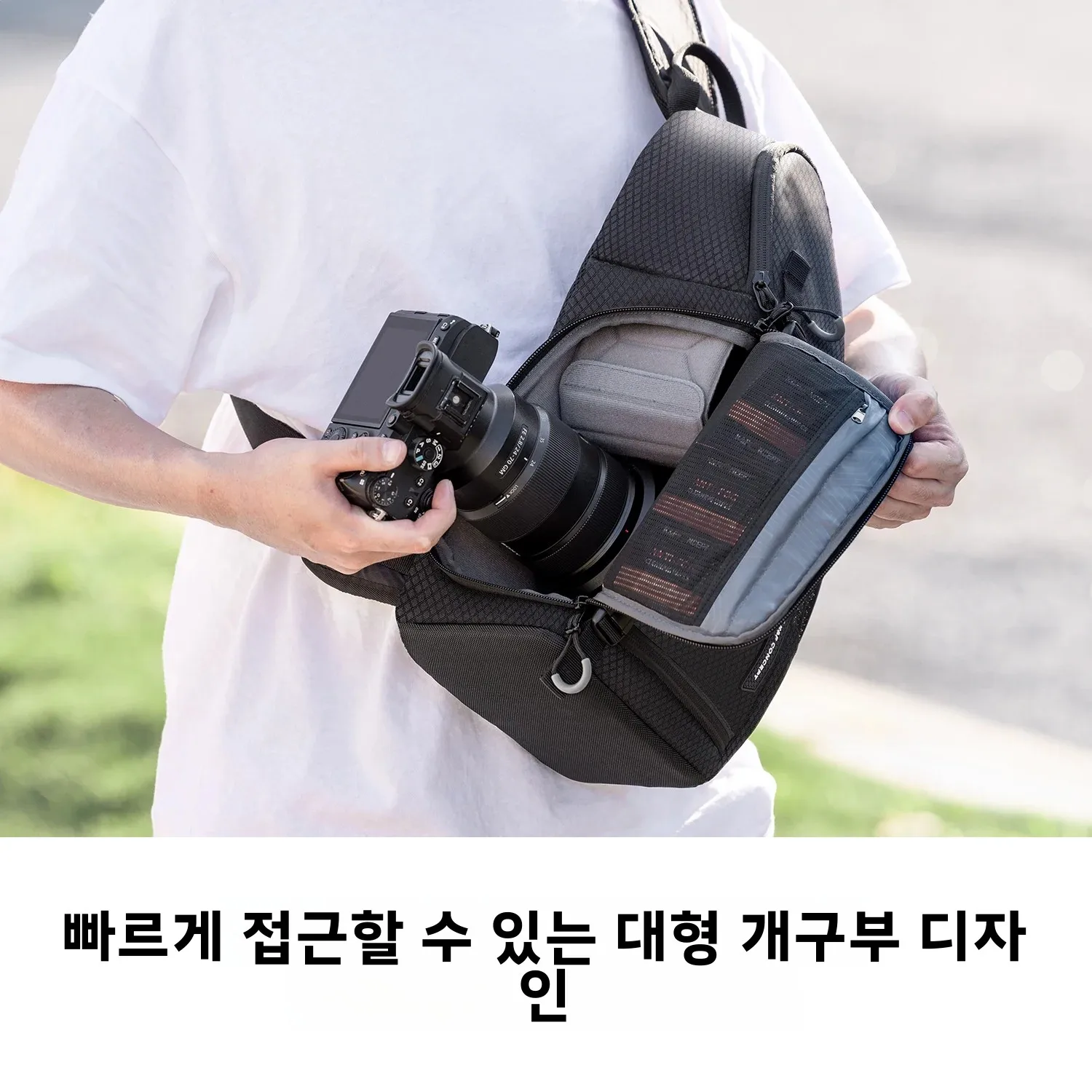 K&F CONCEPT DSLR 카메라 렌즈 여행 카메라 가방을위한 새로운 패턴 방수 전문 카메라 숄더 백