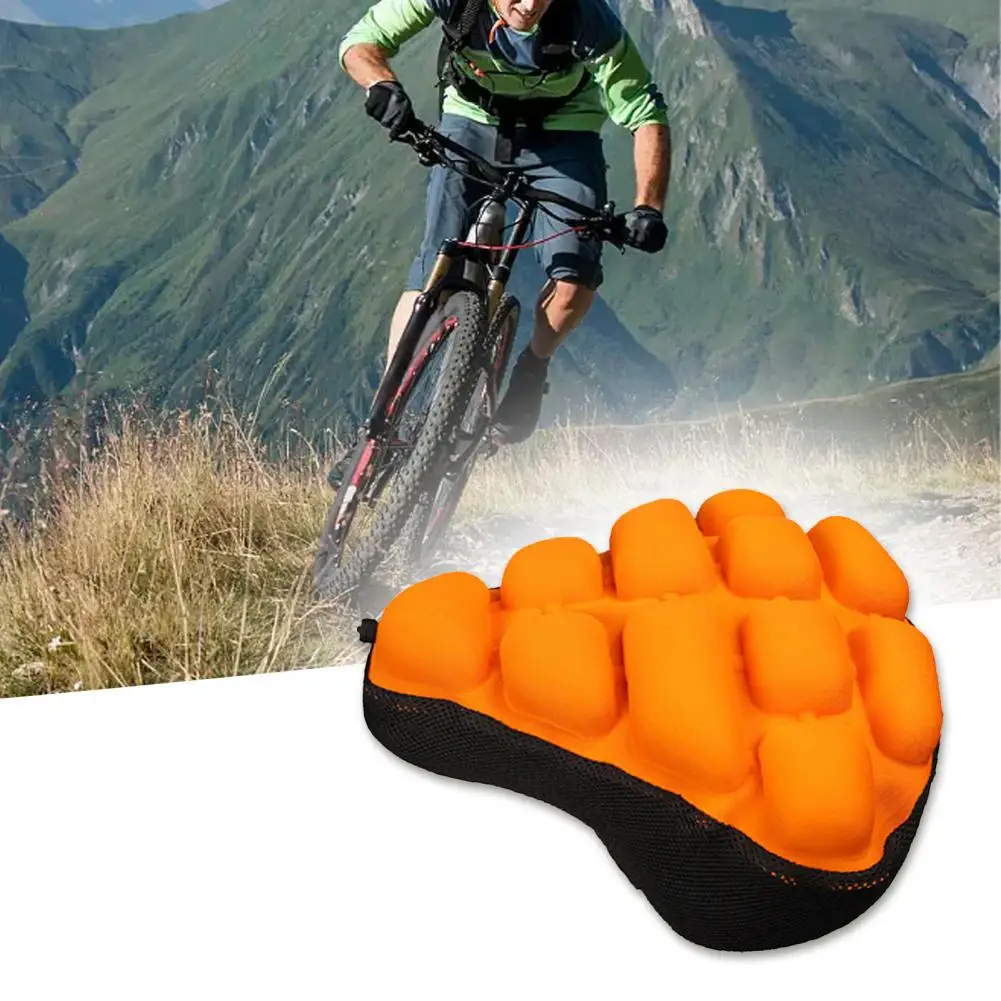 Bicycle Seat Cover Ergonomic Inflatable Non slip 3D Airbags Comfortable