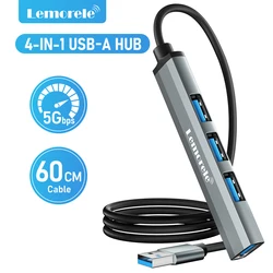 Lemorele 4-Port USB 3.0 Hub Splitter Adapter (60cm 4 Ports)