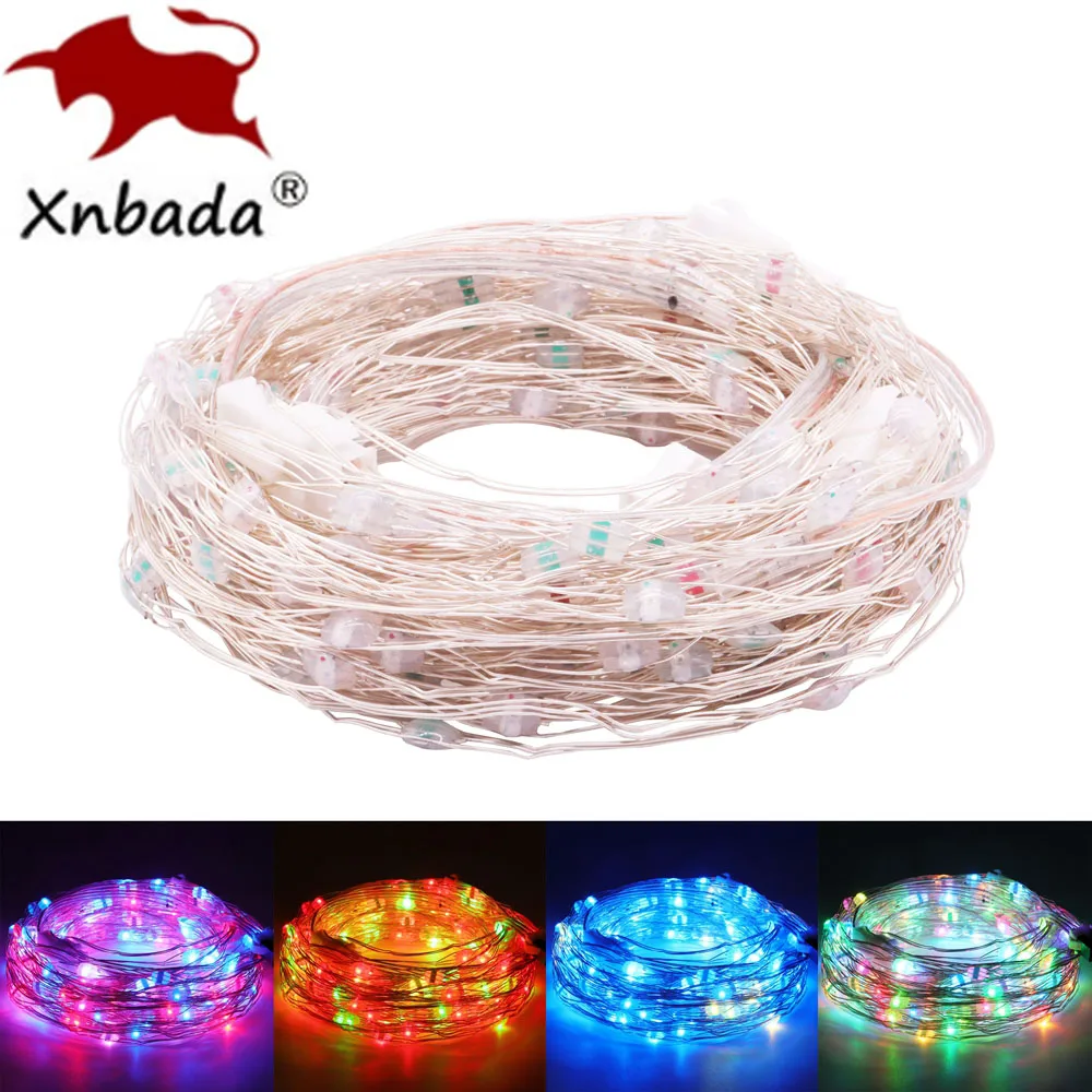 WS2812B RGBIC LED Christmas Lights String Party Lights Birthday Decoration Dreamcolor String Addressable Individually IC DC5V