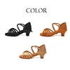 Latin Dance Shoes for Girls Women Ladies Ballroom Modern Tango Salsa Dancing Performance Shoes Medium Heels Training Shoes 2