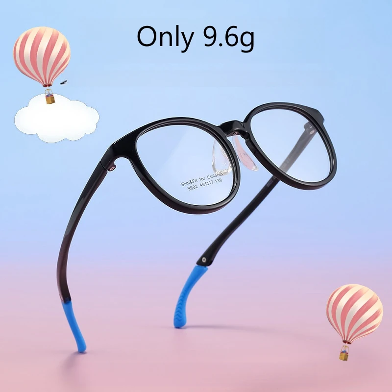 YIMARUILI Boy and Girl Fashion Ultralight Sports Kids Glasses Frame Retro Round Optical Prescription Children's Eyeglasses 9602
