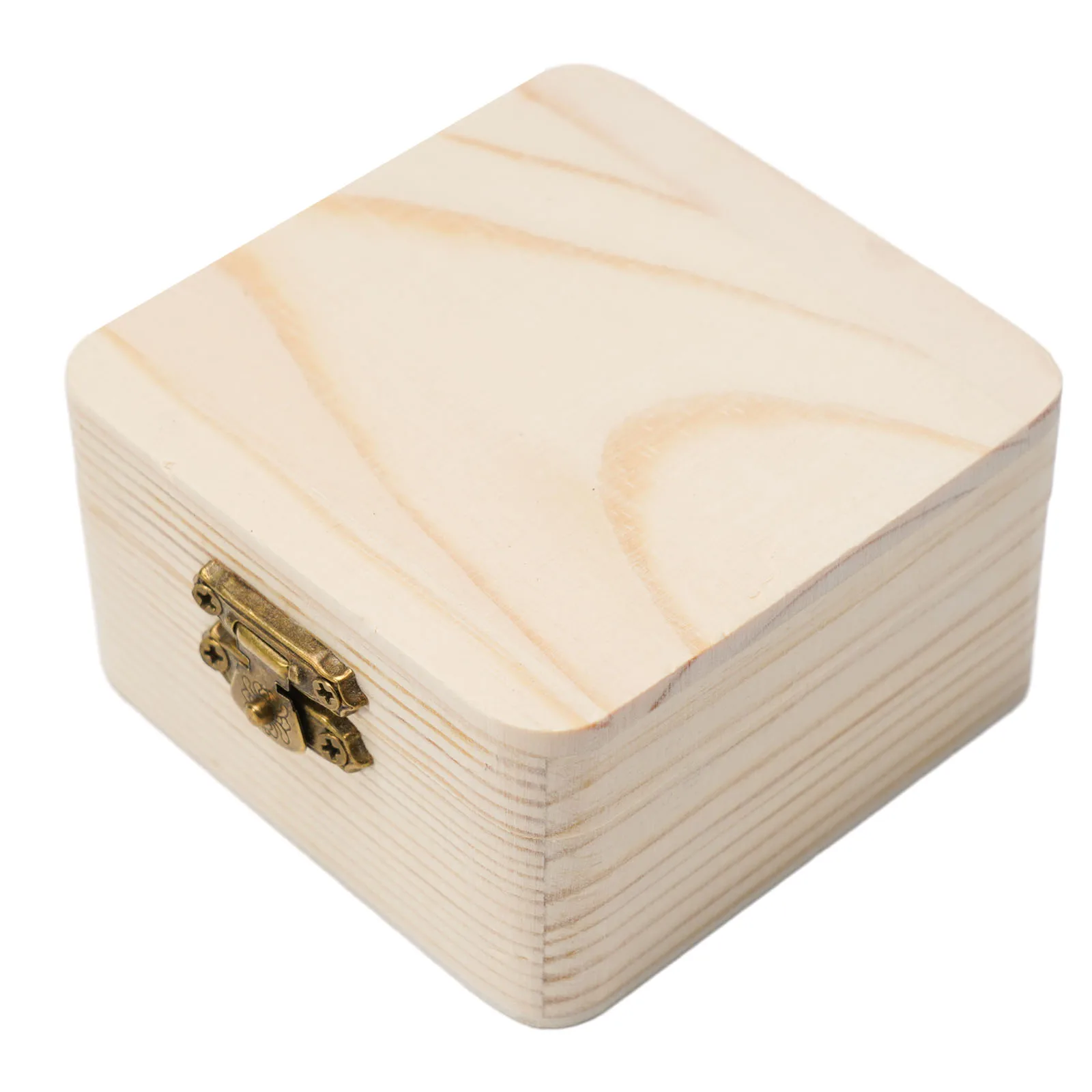 1pc Storage Box Craft Box Home Household Organizer Packing Plain Wood Wooden High Quality Storage Box 8*8*4.5cm 4