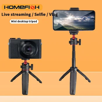 Treppiede portatile estensibile per fotocamere DSLR, telefoni cellulari e desktop. Maniglia per lo streaming live.