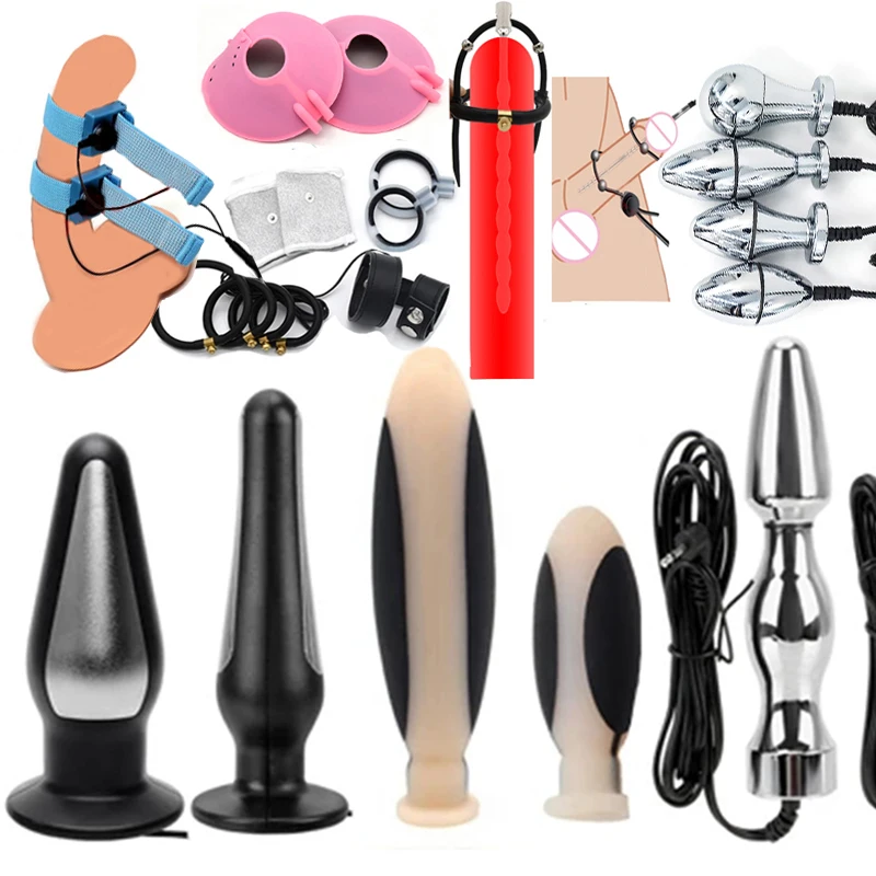 electro sex toys electric sex toys Electro Bdsm Penis Cock Ring Masturbation Men Electric Shock E stim E-stim Anal Butt Plug Electrosex Electrostimulation Sex Toy