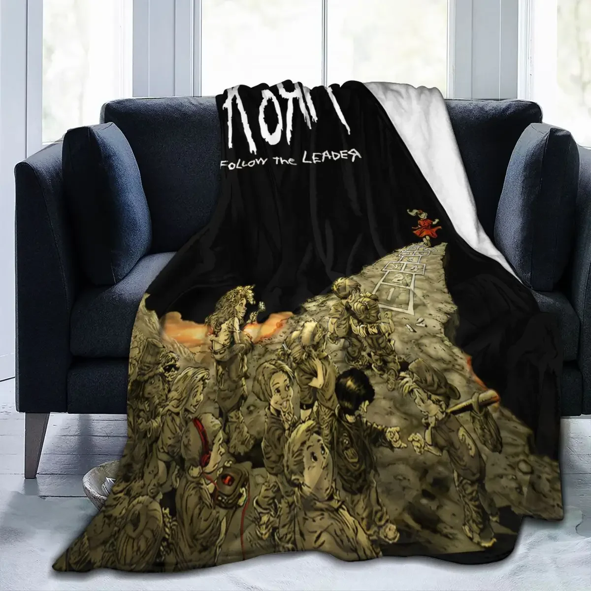 Korn Follow The Leader Blanket Velvet Decoration Multifunction Super Warm Throw Blankets for Sofa Couch Bedspreads 4