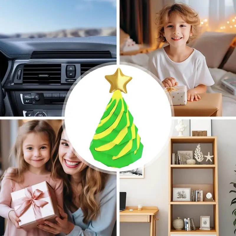Spiral Cone Fidget Toy 3D Printed Christmas Tree Toys Fidget Passthrough Sculpture Spiral Cone Desk Toy Funny Desktop Decoration