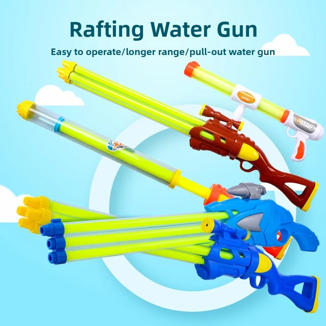 Summer Pulling Type Water Gun Cannon Swim Sprayer Toy Outdoor Fun Beach Single-Tube Water Outlet Water Guns Water Shooter 1
