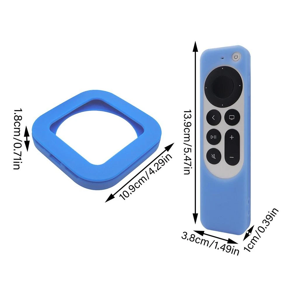 Silicone TV Box Case for AppleTV 4K, Protective Remote Cover for Apple TV Remote, Anti Fall Shockproof Protector, silicone remote case, silicone remote cover, silicone remote sleeve, remote controller cover, silicone case protector
