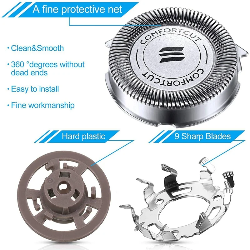 Philips Shaver Replacement Heads 6Pcs For Series 1000 2000 3000 5000