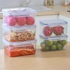 Kitchen Refrigerator Sealed Rectangular Refrigerator Storage Box with Lid Plastic Crisper Microwave-heated Lunch Box Storage Box 5