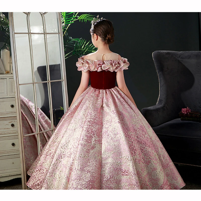 فساتين صقيل للأطفال فساتين رسمية أنيقة للبنات للحف...