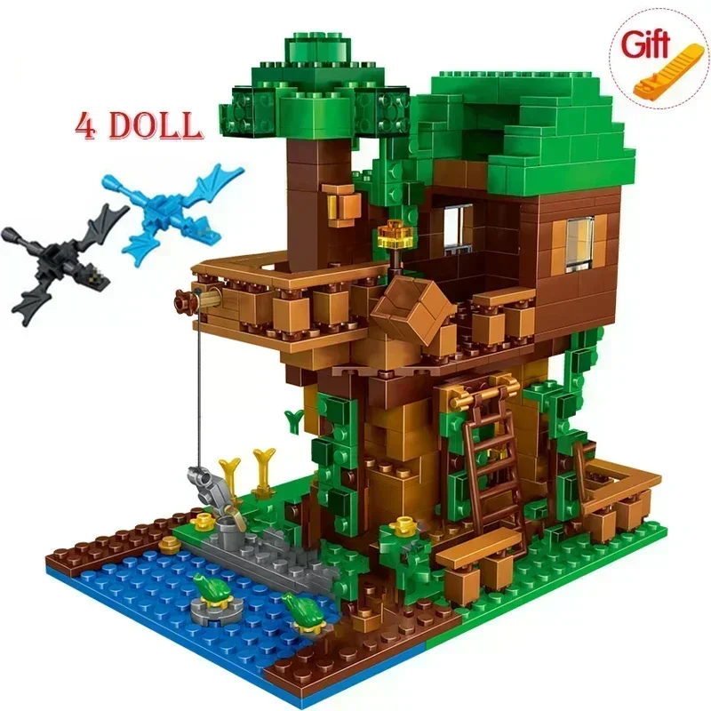 Description Picture 2 of itemHot Toys My World Blocks for Building MinecraftINGlys Farm Cottage and Village with Warhorse and Figures Bricks Sets Toys