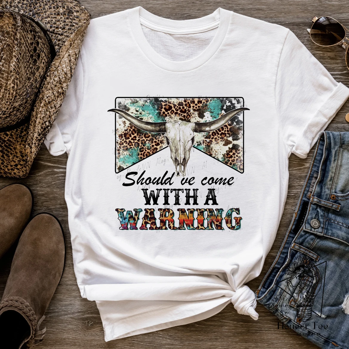

Fashion Simple T-shirt Cow Skull Shirt T-shirt Clothing Summer Short Sleeve Women's Sweet Cute Style Casual Women's T-shirt Clot