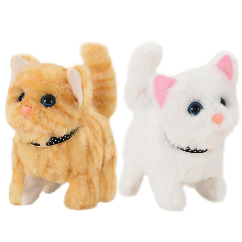 

Electric Cat Plush Toy Soft Plush Stuffed Cat With Touch Control Interactive Cat Meow Robotic Pet Toy For Kids Girl Gifts