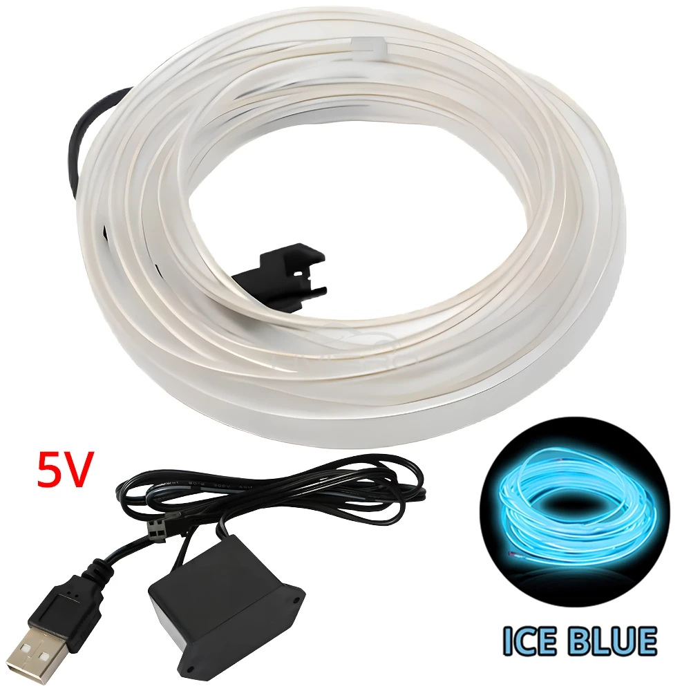 ตัวเลือกสินค้า สายไฟ LED ยืดหยุ่น ตกแต่งภายในรถ 12V