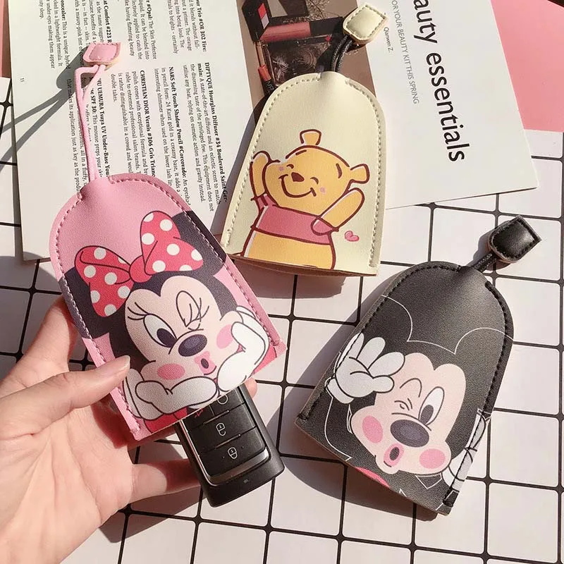 Disney Lilo Stitch Unisex Pull Type Key Bag PU Leather Key Wallets Housekeepers Car Holder Leather Keychain Pouch key case key holder key organizer key purse