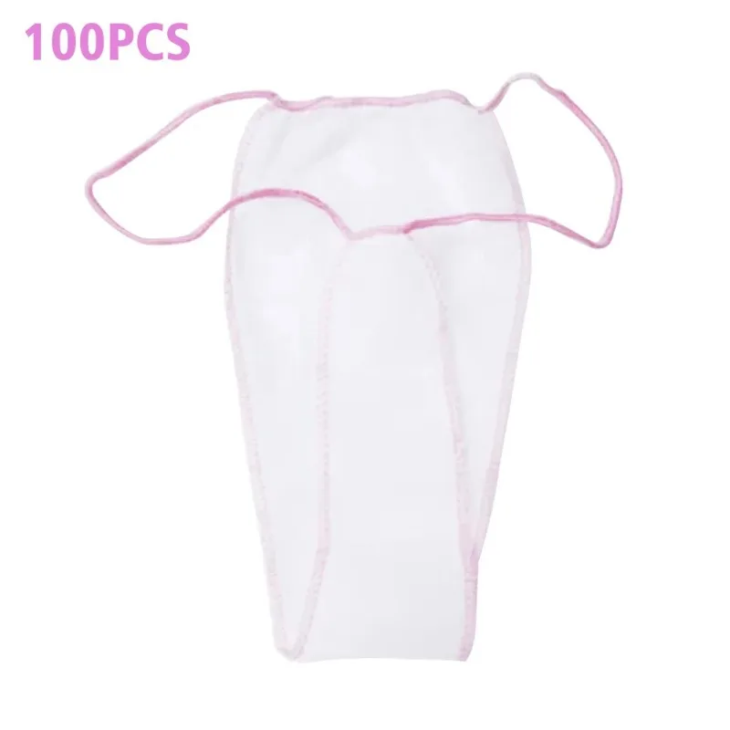 100pcs Soft Non Woven Fabrics For Women Spa Portable Disposable Panties T Thong Breathable With Elastic Waistband Underwear 5