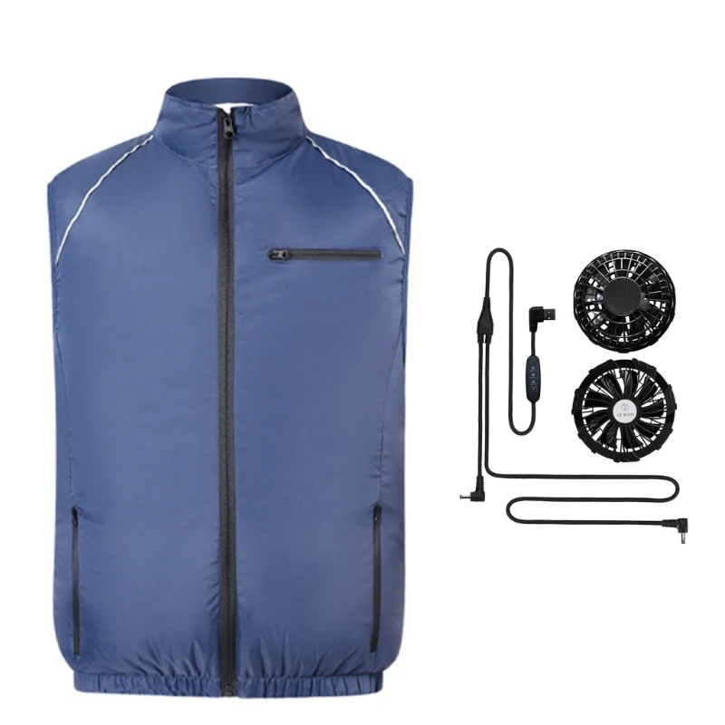 

Male Cooling Fan Vest for Summer High Temperature Outdoor Worker Garden Hiking Fishing Men Air Conditioning Cool Vest