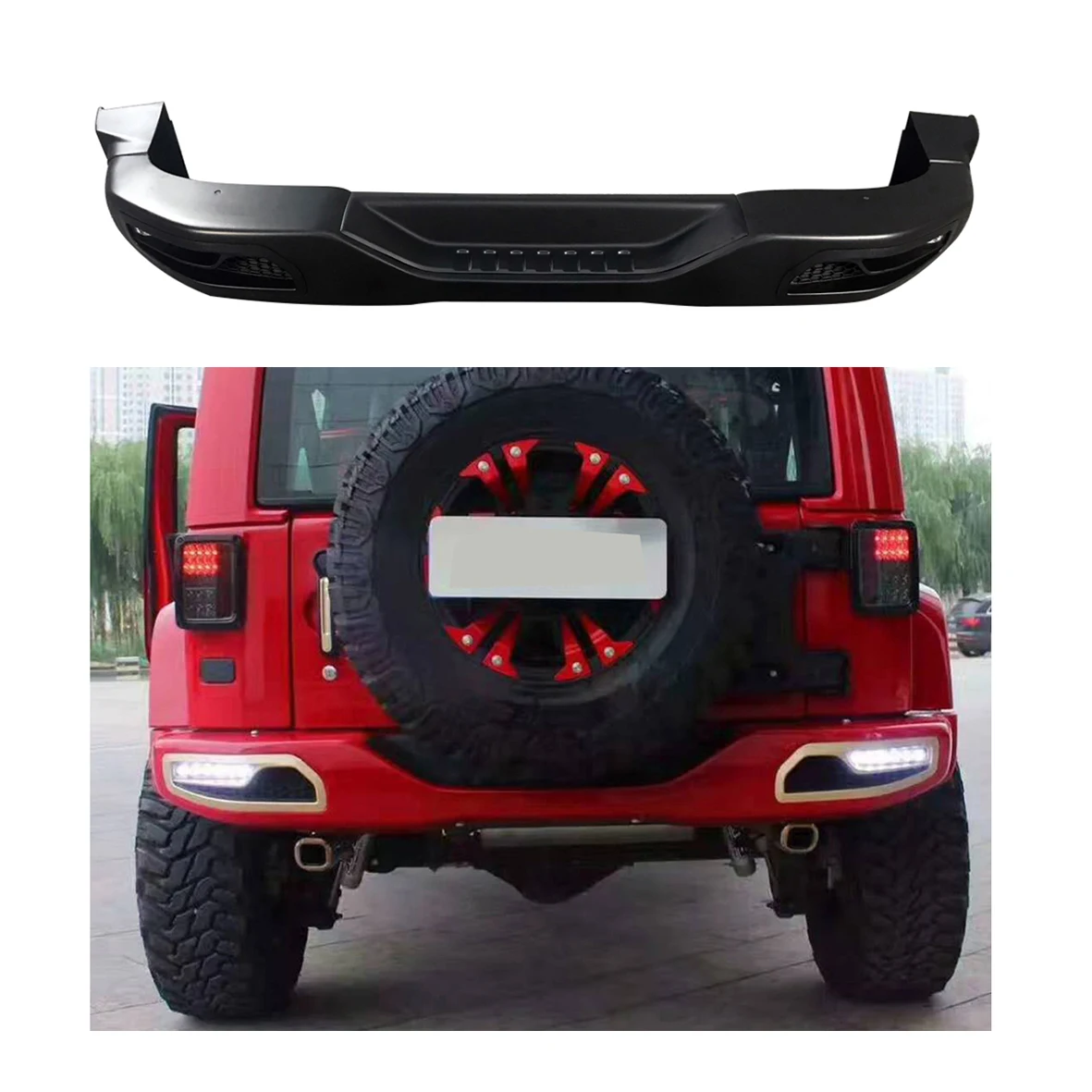 Lantsun J317-2 steel JK rear bumper for Jeep jk for wrangler JK car accessories car bumpers custom lantsun jl1170 abs snorkel 4x4 for jeep for wrangler jl 2018 car accessories