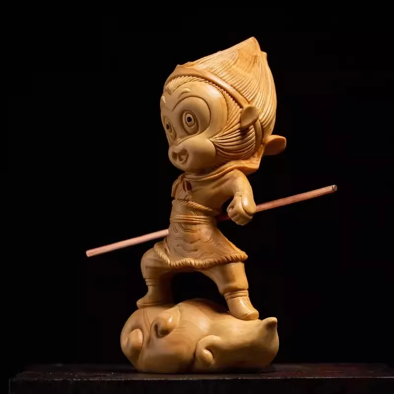 Huangyang wood creative solid wood living room decoration crafts, fighting against Buddha, Qi Tian, Da Sheng,  Sun Wukong