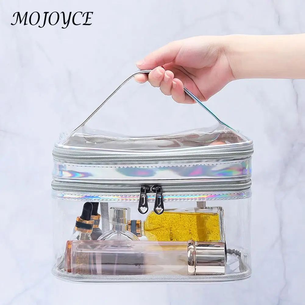 Women Transparent Pvc Makeup Bag Lipstick Organizer Cases Travel Bag
