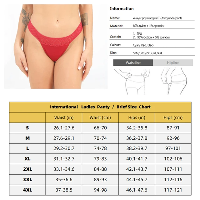 Seamless G-strings Menstrual Panties 4-layer Leak Proof Sexy