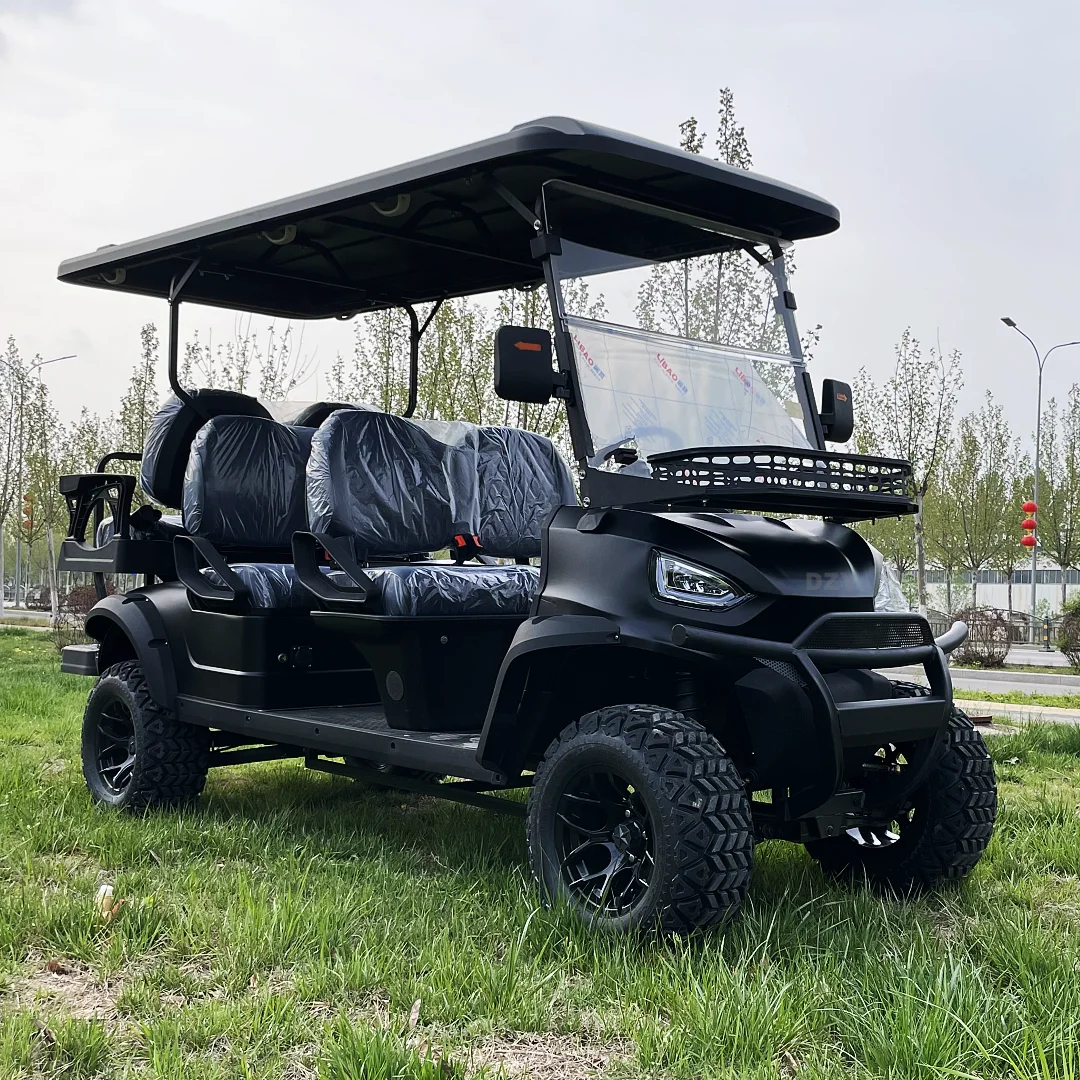 4+2 Seaters New Design Lead Battery Lithium Battery Electric Golf Cart Made in China New energy electric off-road vehicle